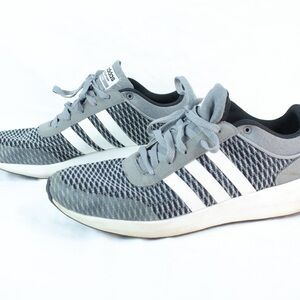 Adidas Gray & White Cloudfoam Race Shoes Mens Size 11.5